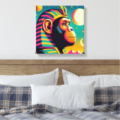 Farao Chimpansee Tut 3 Canvas Afdruk (Insitu (Slaapkamer))