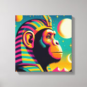 Farao Chimpansee Tut 3 Canvas Afdruk (Voorkant)