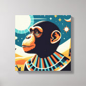 Farao Chimpansee Tut 5 Canvas Afdruk (Voorkant)