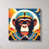 Farao Chimpansee Tut 6 Canvas Afdruk (Voorkant)
