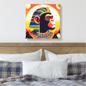 Farao Chimpansee Tut 8 Canvas Afdruk (Insitu (Slaapkamer))