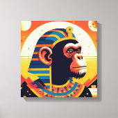 Farao Chimpansee Tut 8 Canvas Afdruk (Voorkant)