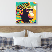 Farao Chimpansee Tut Canvas Afdruk (Insitu (Slaapkamer))