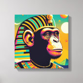 Farao Chimpansee Tut Canvas Afdruk (Voorkant)
