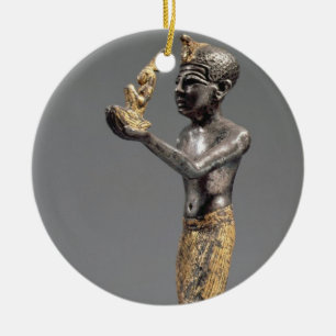 Farao die een aanbod doet voor de Goddess Maat Keramisch Ornament
