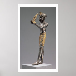 Farao die een aanbod doet voor de Goddess Maat Poster