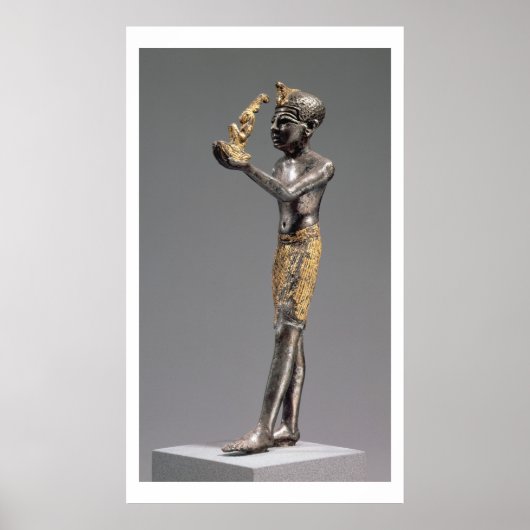 Farao die een aanbod doet voor de Goddess Maat Poster (Voorkant)