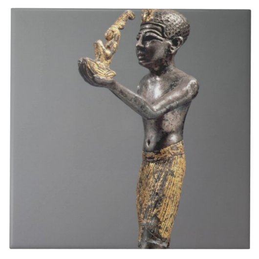 Farao die een aanbod doet voor de Goddess Maat Tegeltje (Voorkant)