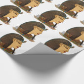 Farao Egyptische Folk Art Cadeaupapier (Hoek)