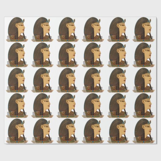 Farao Egyptische Folk Art Cadeaupapier (Vlak)