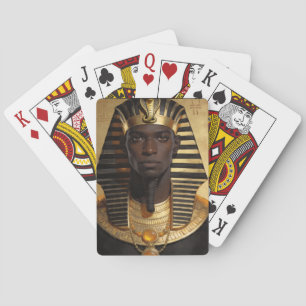 Farao Energie — Oude Afrikaanse Koning Moderne Kun Pokerkaarten