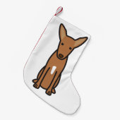 Farao Hound Dog Cartoon Kleine Kerstsok (Voorkant (Hangend))