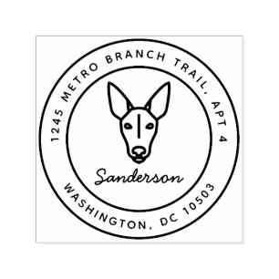 Farao Hound Dog Return Address Stamp Self-Inking Zelfinktende Stempel