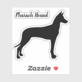 Farao Hound Dog Silhouet Vinyl Sticker (Vel)