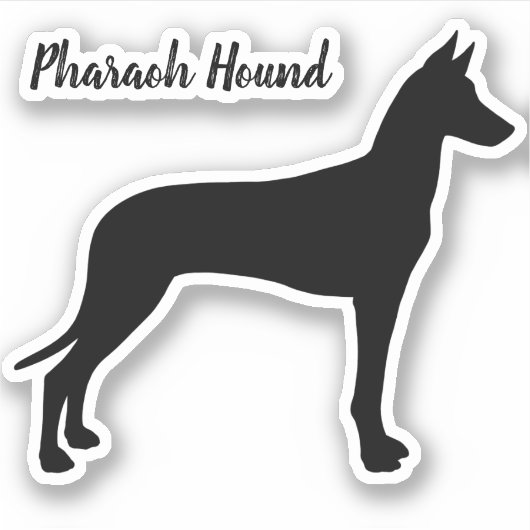 Farao Hound Dog Silhouet Vinyl Sticker (Voorkant)