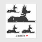 Farao Hound Egyptische Hiërogliefen Hond Stickers (Vel)