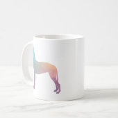 Farao Hound Geometric Pattern Silhouette Pastel Koffiemok (Voorkant links)