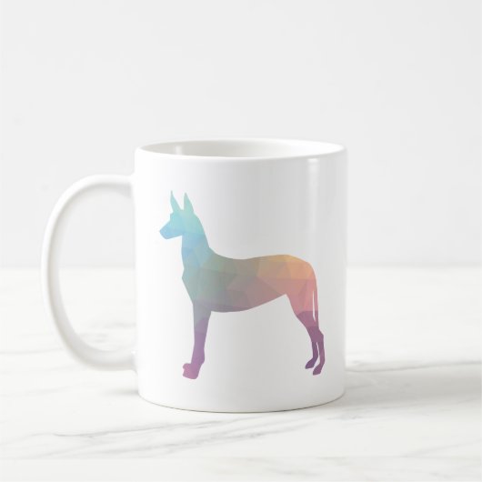 Farao Hound Geometric Pattern Silhouette Pastel Koffiemok (Links)
