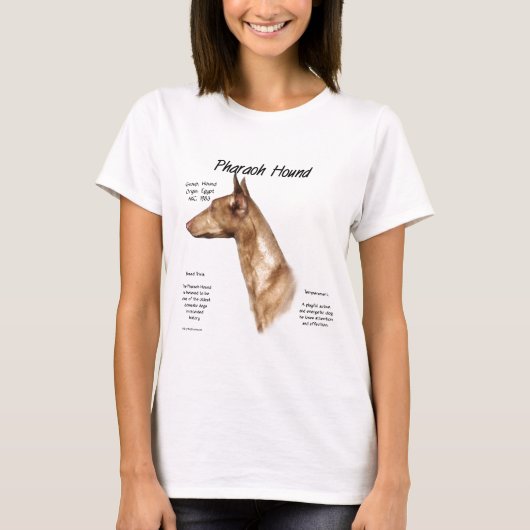 Farao Hound Geschiedenis Ontwerp T-shirt (Voorkant)