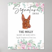 Farao Hound Hondenhandtekening Drink teken Poster (Voorkant)