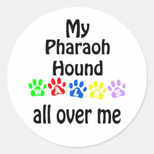 Farao Hound Wandelingen Ontwerp Ronde Sticker