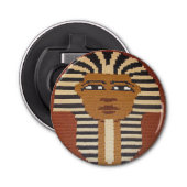 Farao King Tut Brown Black Natural Crochet Print Button Flesopener (Voorkant)
