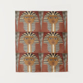 Farao Kings Zwart Bruin Artisan Haakprint Wandkleed (Voorkant)