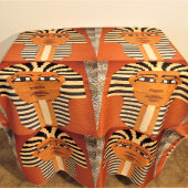 Farao Kings Zwart Bruin Artisan Haakprint Wandkleed