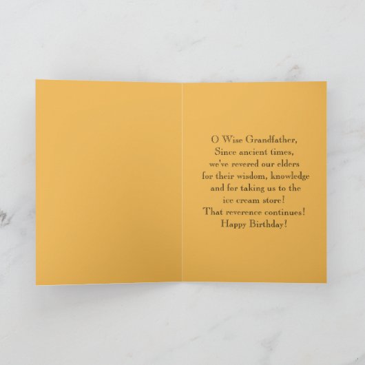 Farao Opa Gelukkige Verjaardag Humor Kaart (Binnen)