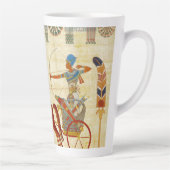 Farao Ramses II Paarden Papyrus Latte Mok (Rechts)