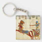 Farao Ramses II Paarden Papyrus Sleutelhanger (voorkant)