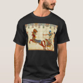 Farao Ramses II Paarden Papyrus T-shirt (Voorkant)