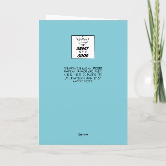 Farao Toetanchamon Niet Oude Verjaardag Kaart (Achterkant)
