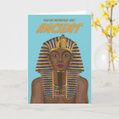 Farao Toetanchamon Niet Oude Verjaardag Kaart (Gele Bloem)