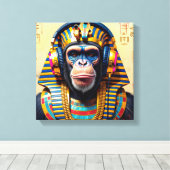 FARAÓ TUT-CHIMPANSEE 2 CANVAS AFDRUK (Insitu (Houten vloer))