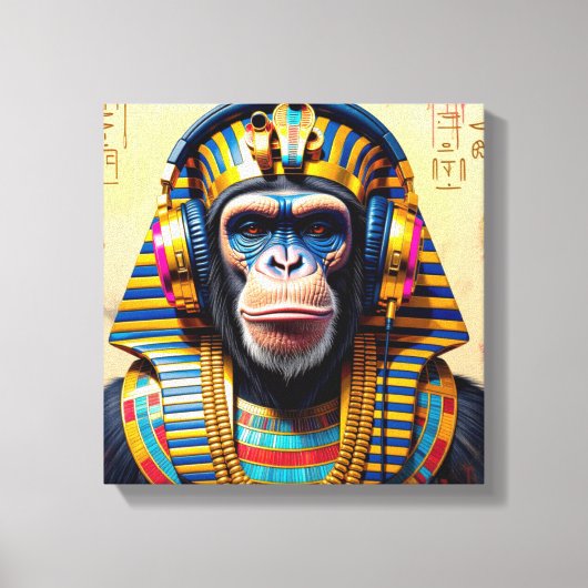 FARAÓ TUT-CHIMPANSEE 2 CANVAS AFDRUK (Voorkant)