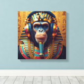 FARAÓ TUT-CHIMPANSEE 3 CANVAS AFDRUK (Insitu (Houten vloer))