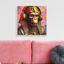 FARAO TUT-CHIMPANSEE 4 CANVAS AFDRUK