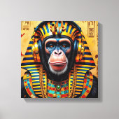 FARAÓ TUT-CHIMPANSEE CANVAS AFDRUK (Voorkant)