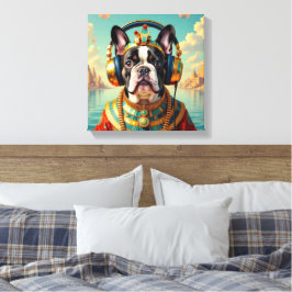 FARAÓ TUT-FRANSCHE BULDOG 2 CANVAS AFDRUK