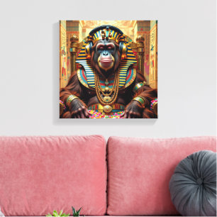 FARAÓ TUT-ORANG-OETAN 2 CANVAS AFDRUK
