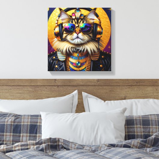 FARAO TUT-PERS KATT 4 CANVAS AFDRUK (Insitu (Slaapkamer))