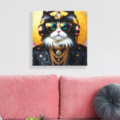 FARAÓ TUT-PERS PERS CAT 2 CANVAS AFDRUK (Insitu (Woonkamer))