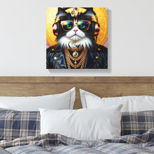 FARAÓ TUT-PERS PERS CAT 2 CANVAS AFDRUK (Insitu (Slaapkamer))