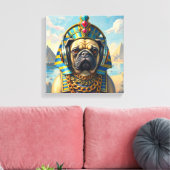 FARAÓ TUT-PUG 2 CANVAS AFDRUK (Insitu (Woonkamer))