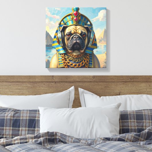 FARAÓ TUT-PUG 2 CANVAS AFDRUK (Insitu (Slaapkamer))
