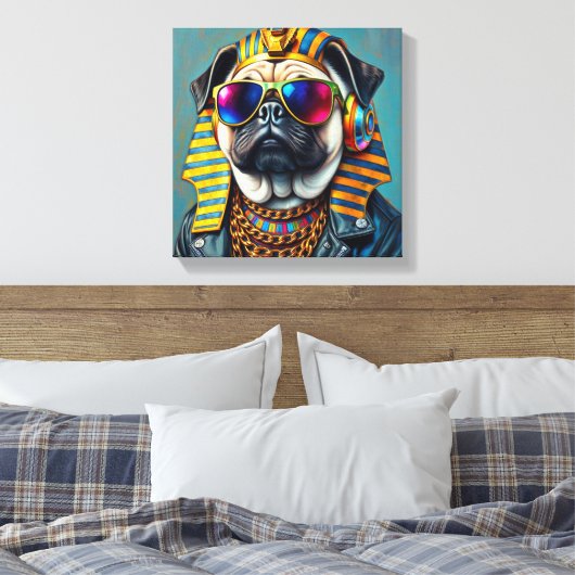 FARAÓ TUT-PUG CANVAS AFDRUK (Insitu (Slaapkamer))