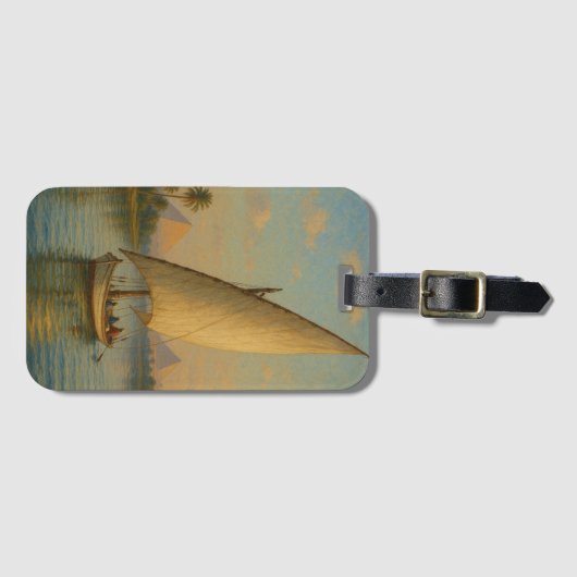 Farao van de Nijl - Oude Egypte iPhone Case Bagagelabel (Voorkant (horizontaal))