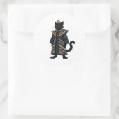 Farao Zwarte Kat Folk Art Sticker (Tas)