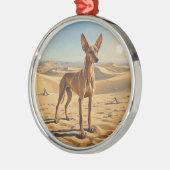 Faraohond Metalen Ornament (Links)